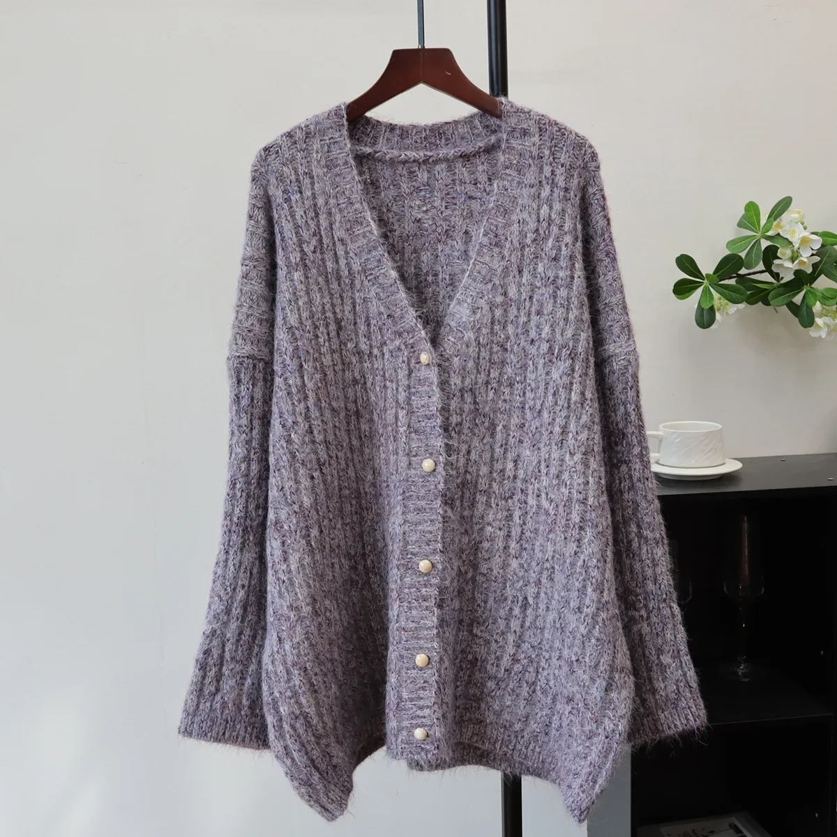 Cardigan mi-long pour femme, manteaux, vestes décontractées, amples, col en V, pulls Y2k, Streetwear, tricot élégant, automne hiver 2026