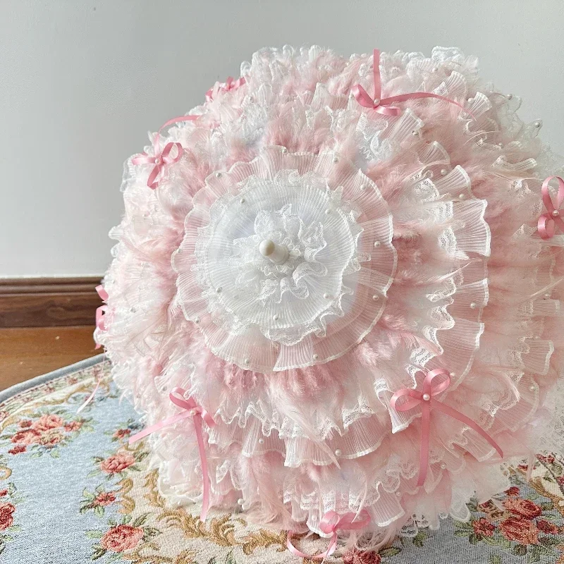 

Ручной работы черный кружевной зонт для свадебной фотосъемки