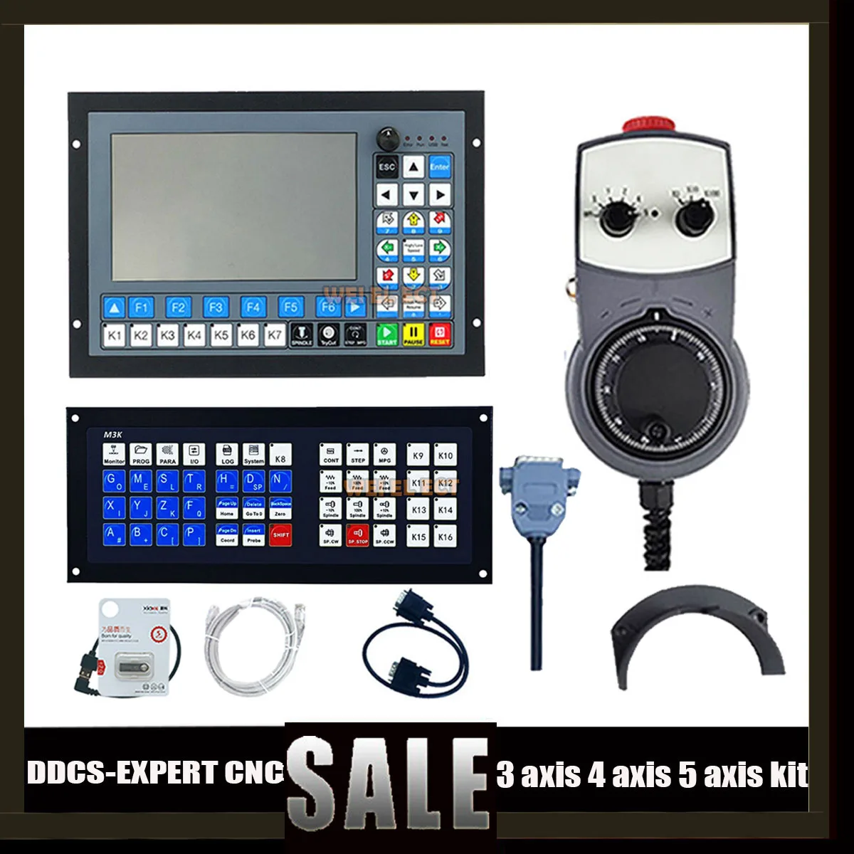 Caldo! Controller offline cnc Ddcs-expert 3/4/5 assi 1 mhz G-code Atc Tastiera estesa con volano di arresto di emergenza Mpg