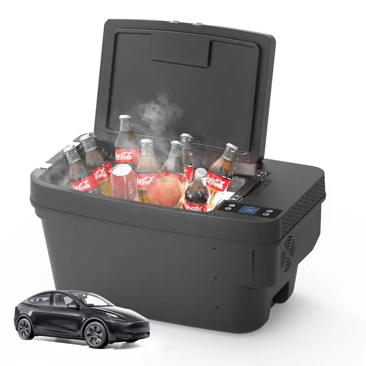 

12 Volt Trunk Car Freezer Fast Cooling Compressor Cooler Car Travel Mini Refrigerator Portable Car Fridge for Tes la Model Y