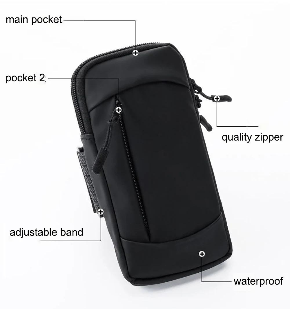 Laufarmband Tasche Telefon Fall Universal Sport Armband Arm Tasche Telefon Halter Mobile Wasserdichte Handgelenk Band – Detail 3