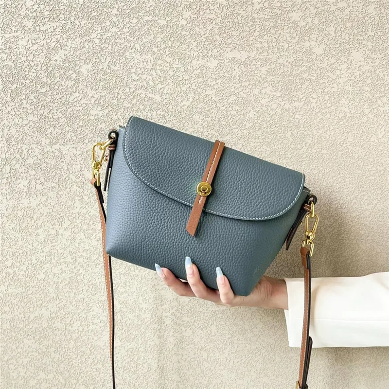 

Genuine Leather Women Luxury Brand Handbags New Fashion Bucket Shoulder Messenger Bags High Designer Female Small Crossbody Bag