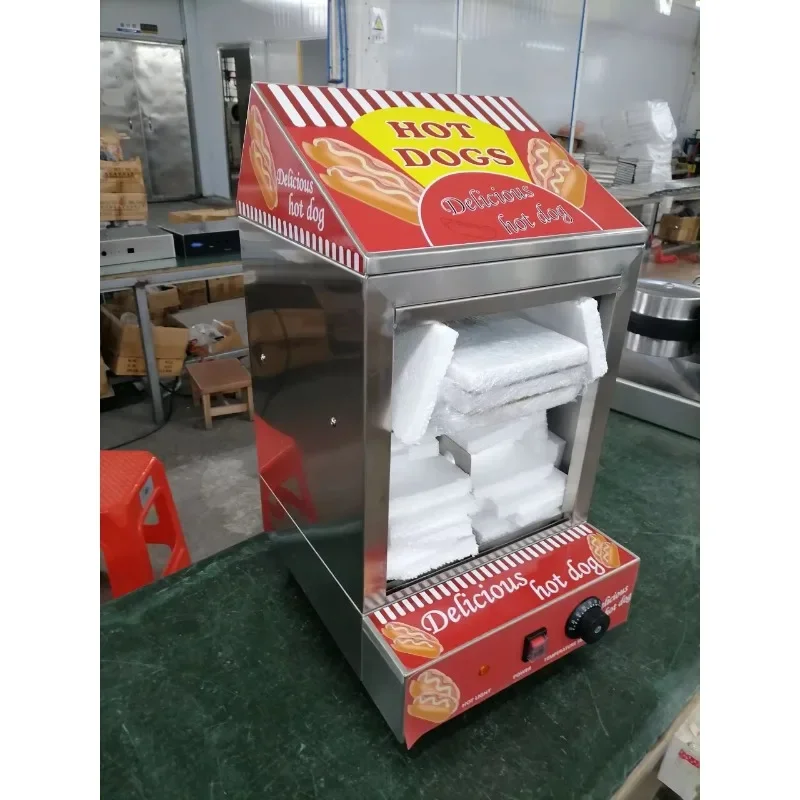 Hot Dog Steamer 2-Tier Hut Steamer for 175 Hot Dogs & 40 Buns Electric Bun Warmer Cooker