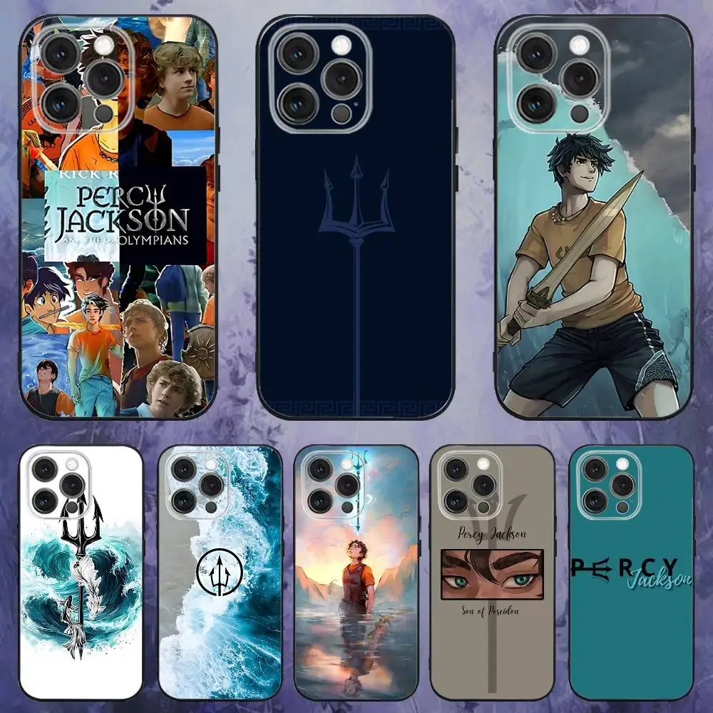 

P-Percy J-Jackson Poseidon Phone Case For iPhone 16e,16,15,14,13,12,11,Pro,X,XS,Max,XR,Plus,Mini Soft Black Cover