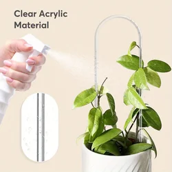 U-shaped acrylic plant climbing frame, transparent and durable, suitable for indoor vine and flower pot support