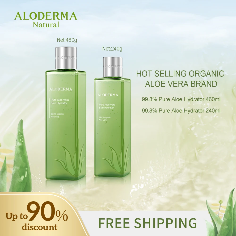 ALODERMA 99.8% Pure Aloe Vera Juice Hydrating Facial Toner 240ml+460ml Moisturizing Soothing Repairing Skin Hydrator For Face