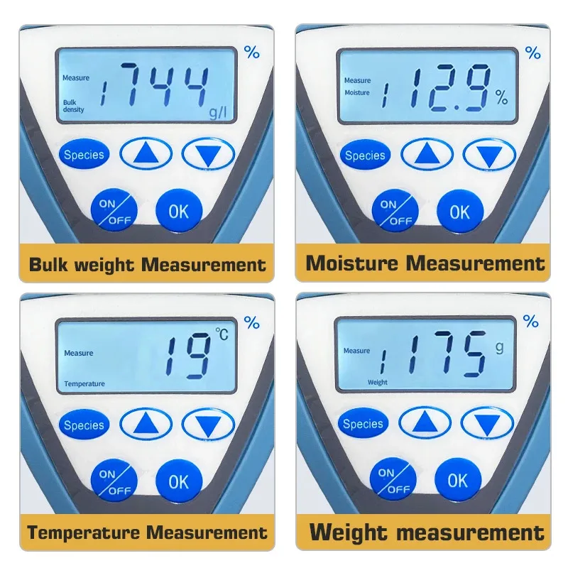 

Портативный цифровой влагомер для зерна с ЖК-дисплеем, анализатор содержания влаги в урожае