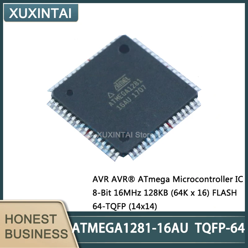 

5Pcs/Lot New Original ATMEGA1281-16AU ATMEGA1281 Microcontroller IC 8-Bit 16MHz 128KB (64K x 16) FLASH 64-TQFP (14x14)