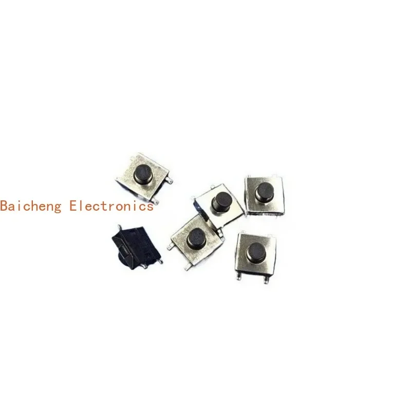500PCS Surface mount 4-pin 6 * 6 * 4.3mm micro micro touch black button, button switch reset