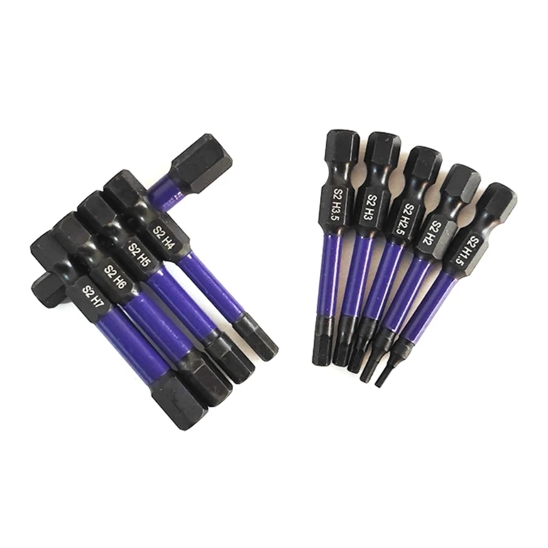 10 - Piece Hex Head Wrench Drill Bit Set: Features 1/4" Quick - Release Shank, Magnetic Screwdriver Bits and Bit Holder. Covers image 5