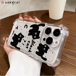 For Motorola Edge Plus 50 40 30 Neo Pro G84 G22 G23 G13 G04s G54 G14 G72 G34 E22i E13 G53 Phone Case Cute Black Cat Cover