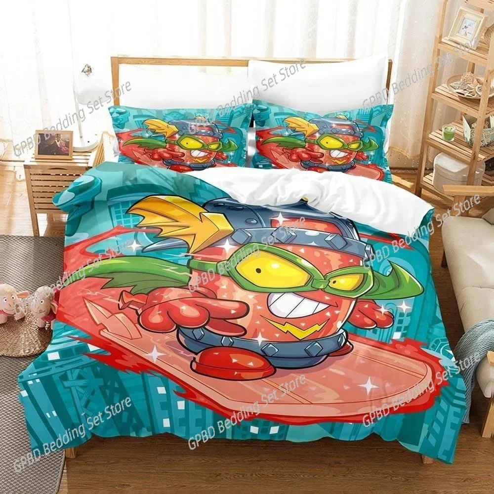 

3D Print Anime Super Zings Comfortable Duvet Quilt Cover Pillowcase Bedding Set Children Bedroom Decoration Home Textile