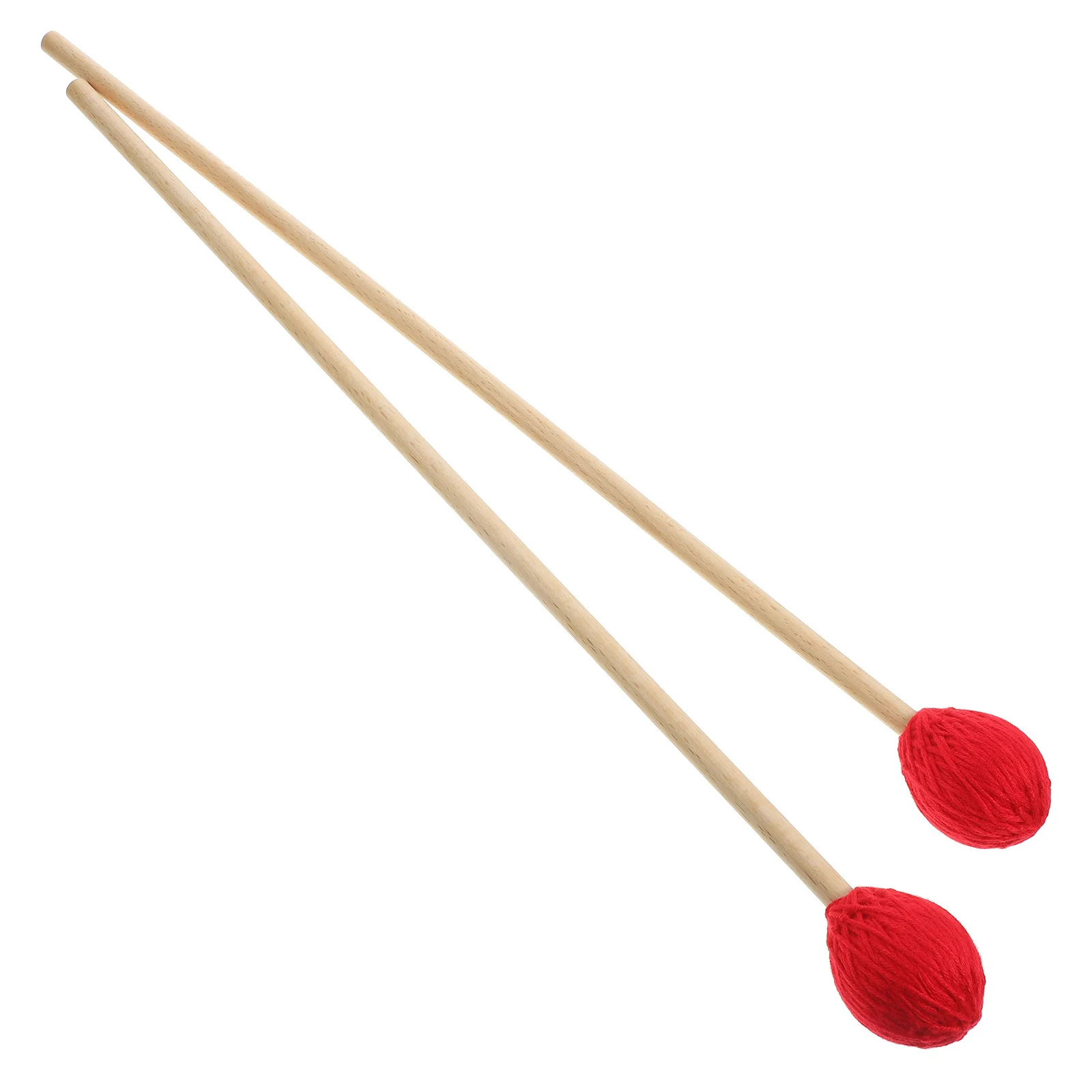

1 Pair Marimba Mallets Wooden Handle Xylophone Stick Wool Wrapped Durable Strong Construction Home Use Tongue