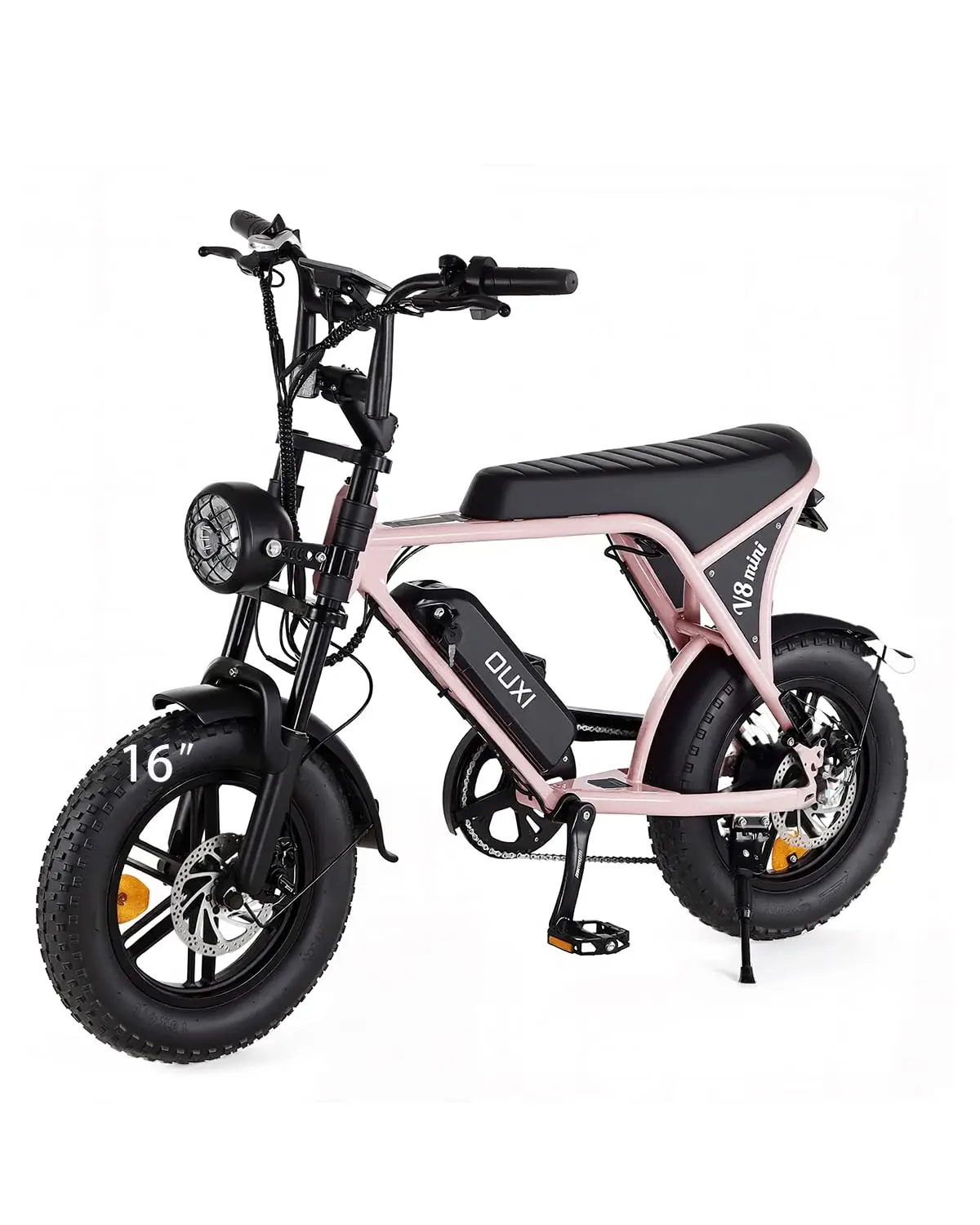 V8 Electric Bike for Adults/Teens, 16"/20" Fat Tire E Dirt Bike with 36V/48V | 10.4/15/30AH Removable Battery, 35-60 Miles image 4
