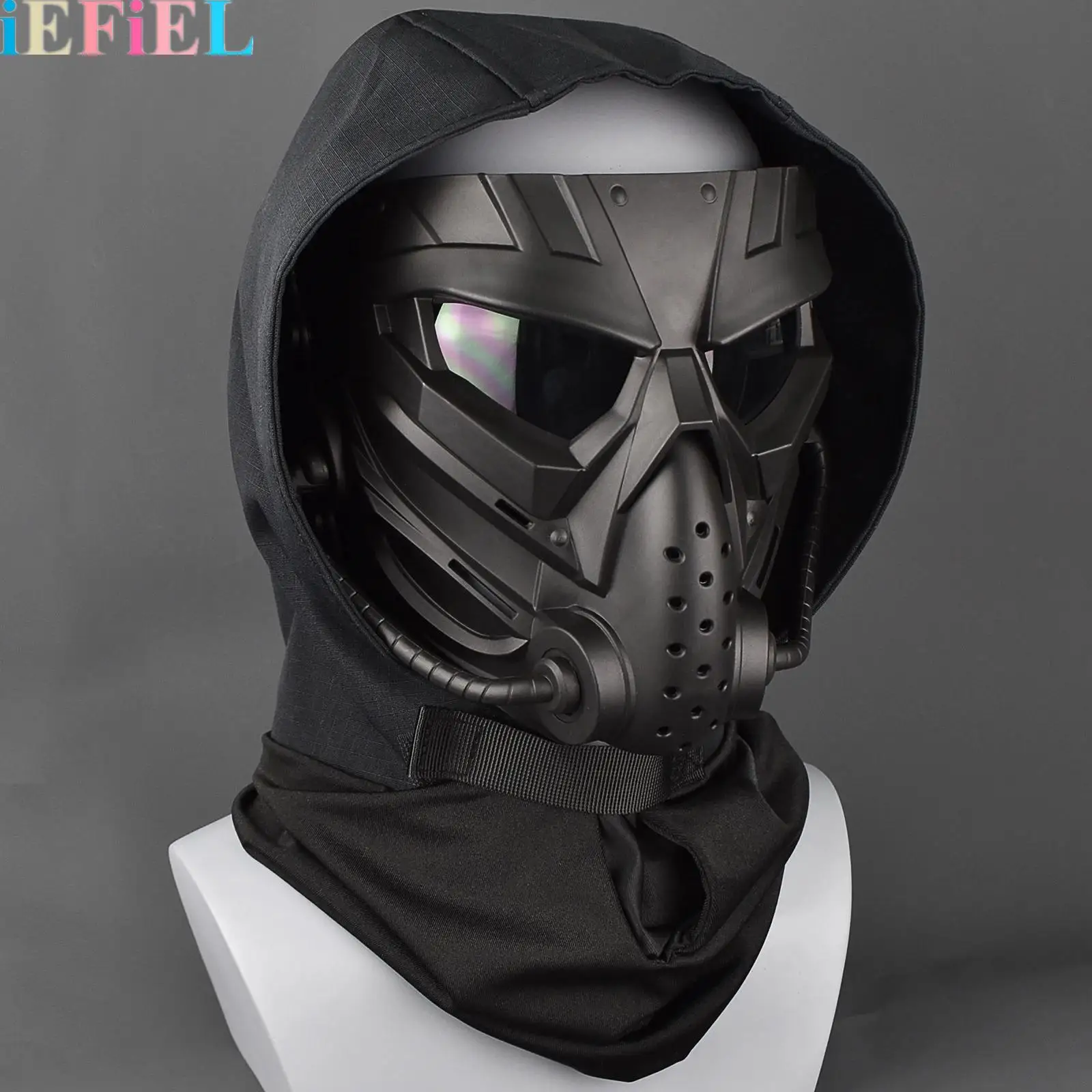 

1Pcs Men Outdoor Abrasion-resistant Breathable Sun-protection Night Headgear Balaclava with Mask for Activities Outdoor