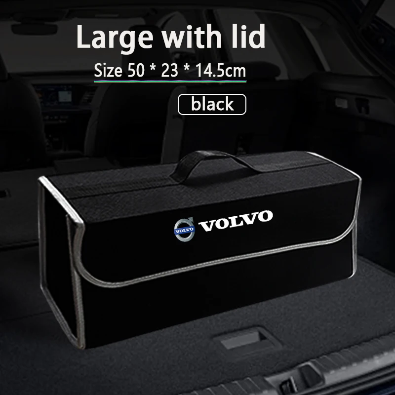 High-capacity Car Storage Box Organizing Bag Trunk Tools Case Auto Accessories For Volvo Rdesign XC60 XC90 XC40 V50 V60 V40 EX30