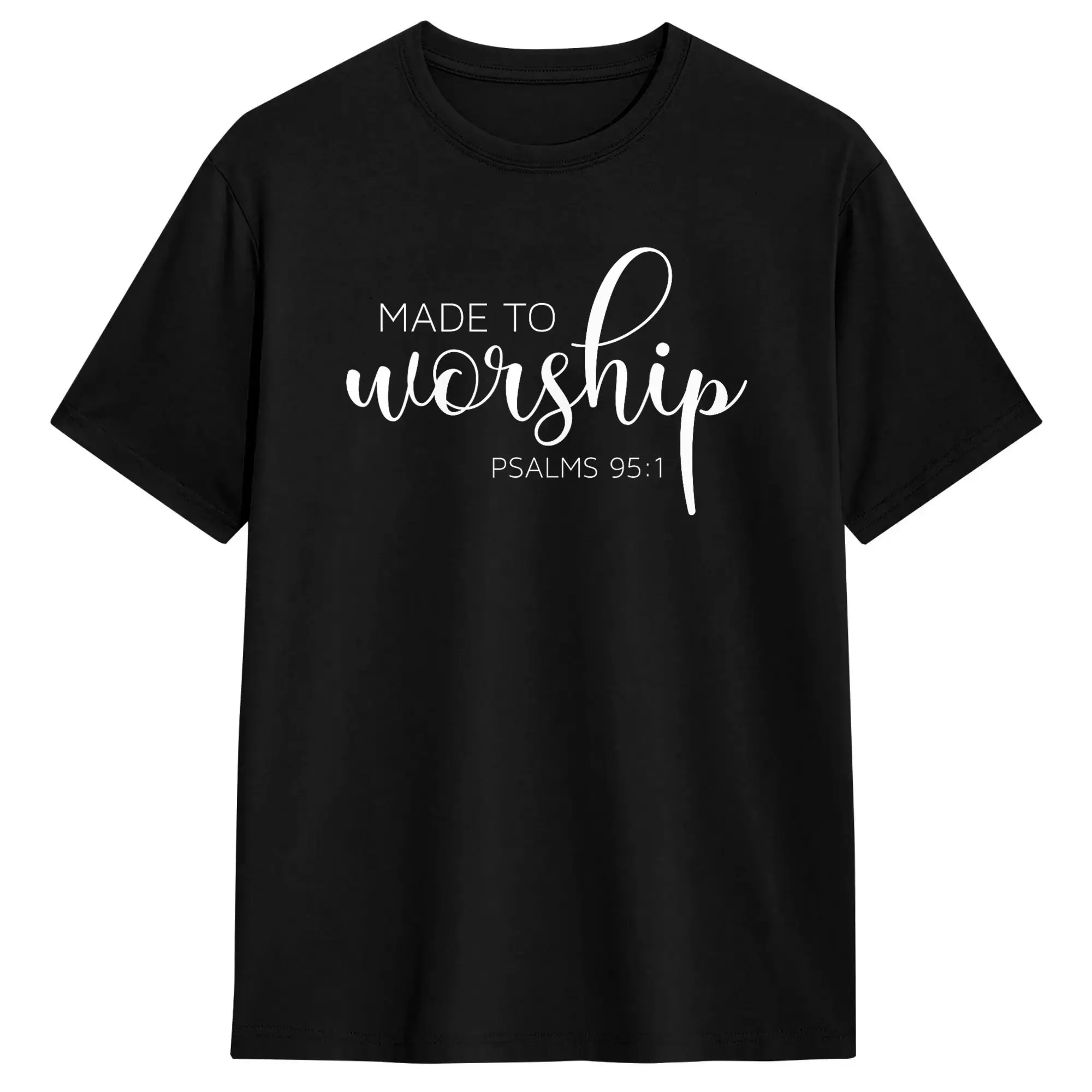 If The Stars were Made to Worship So Will I Praise T Shirt Summer Cotton T-Shirts  Men's Casual Tee Shirt Short Sleeve Clothing