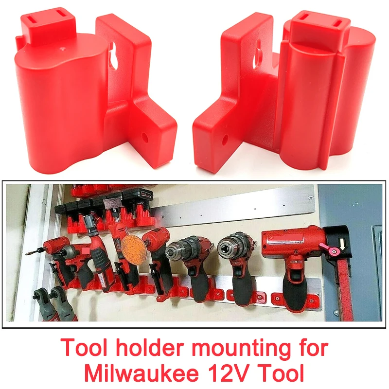 1Pc Machine Storage Holder For Milwaukee 12V Battery Tool Mount Hanger Shelf Stand For Electric Agrinder Drill Power Tools