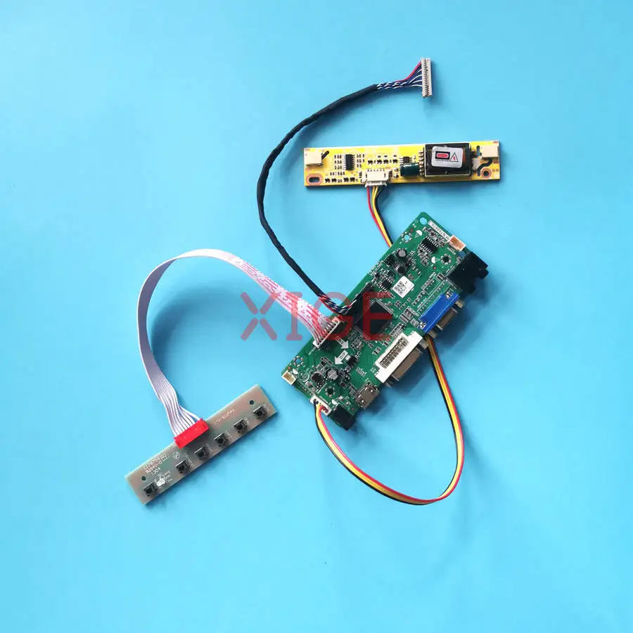 

Комплект платы контроллера ЖК-матрицы для M150XN06 TMS150XG1 M150XN07 G150XG01, 1024x768, 2-CCFL, VGA+DVI+HDMI, 1024*768, LVDS, 20-контактный