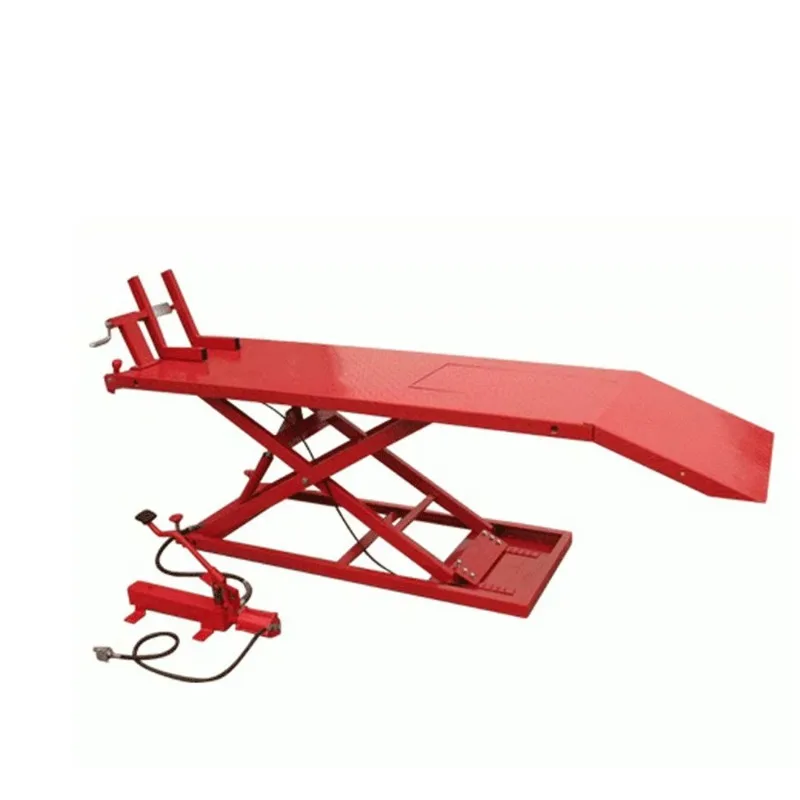 48インチ幅 サイドエクステンション 1000ポンド エア式 ATV/オートバイリフトジャッキ ホイストスタンド 450kg容量 車両整備機器