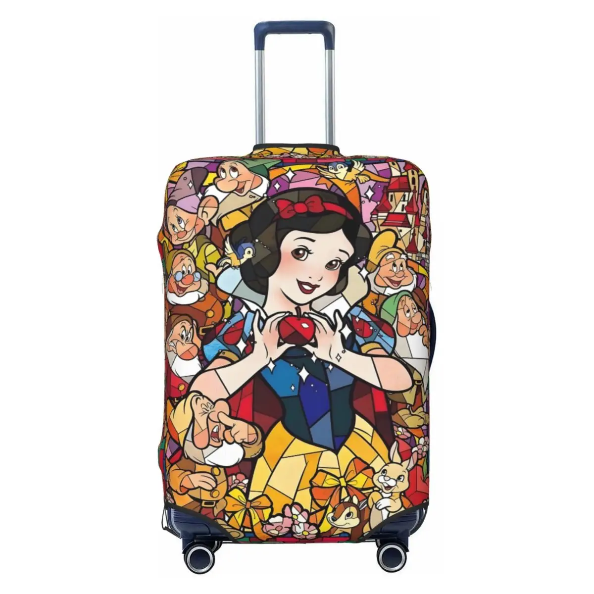 

Custom Snow White And The Seven Dwarfs Luggage Cover Cute Kawaii Princess Cartoon Suitcase Protector Covers Suit For 18-32 inch