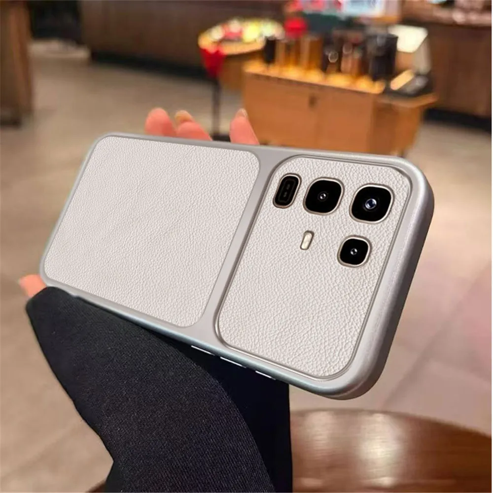 Funda de teléfono para Infinix Note 60 Ultra 50 30 40 Pro 50X 50S Edge, Funda trasera suave de lujo de piel de cordero PU Lychee a prueba de golpes