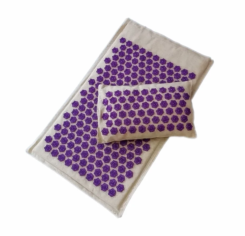 Organic flax lotus needle pad acupuncture pillow home point deep massage to relieve fatigue acupuncture and moxibustion 3 pcs