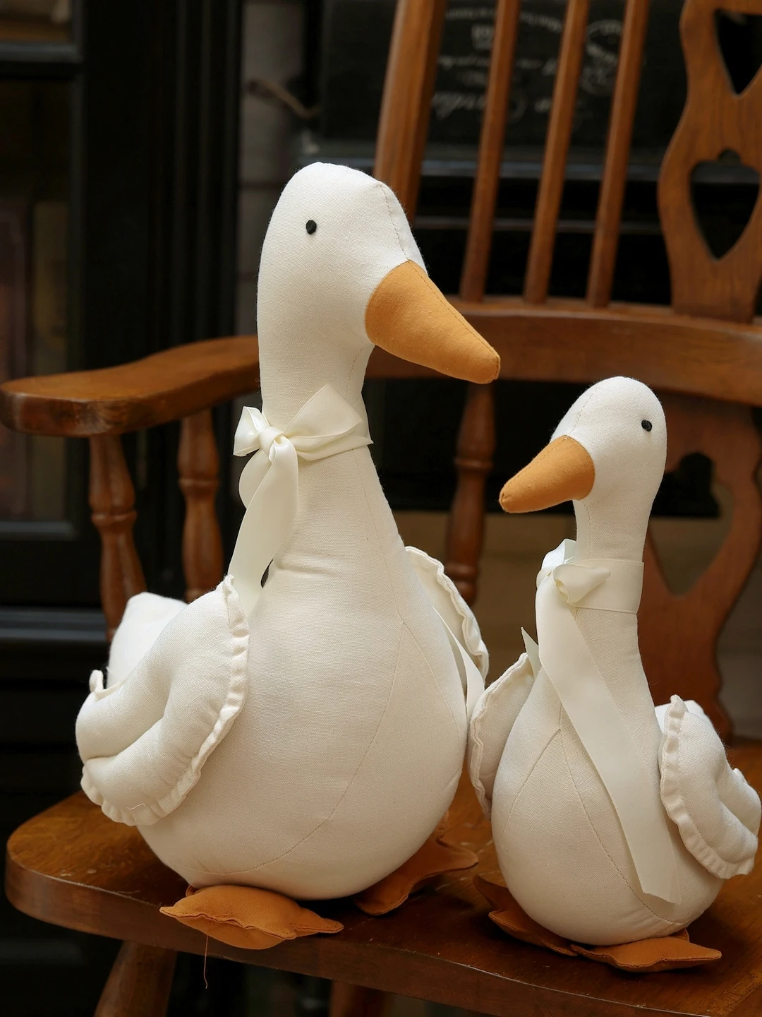 Nordic Style Cute Duck Plush Toy Pillow Children's Room Decorative Accessories Fabric Artwork Son Father Mother Family Set