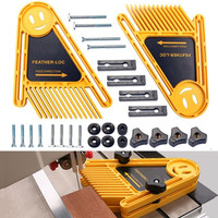 2 Pack Feather Board Double Feather Loc Board Adjustable Woodworking Safety Table Saw Push Block for Tablesaws and Router Tables