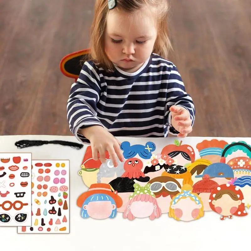 

Face Stickers For Kids Mix And Match Sticker Creative Art Craft Stickers Vibrant Travel Activity Decals For Kids Concentration