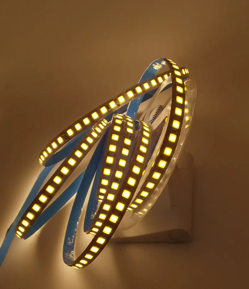 Tira de luces LED de 5M, 12V SMD5054, 120Leds/m, cinta LED Flexible, cinta de diodo a rayas impermeable, blanco cálido Natural, azul hielo, rojo