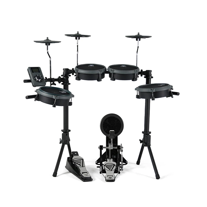 Portable Mesh Electronic Drum Kit Professional Percussion Instrument For Beginner Intermediate Home Practice Stage Playing