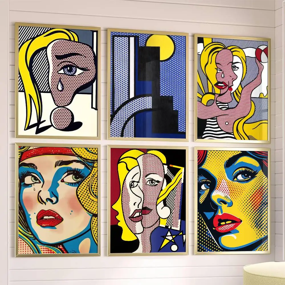 

Roy Lichtenstein Pop Art Poster Posters,waterproof Paper Stickers,coffee Shops,bar Living Rooms