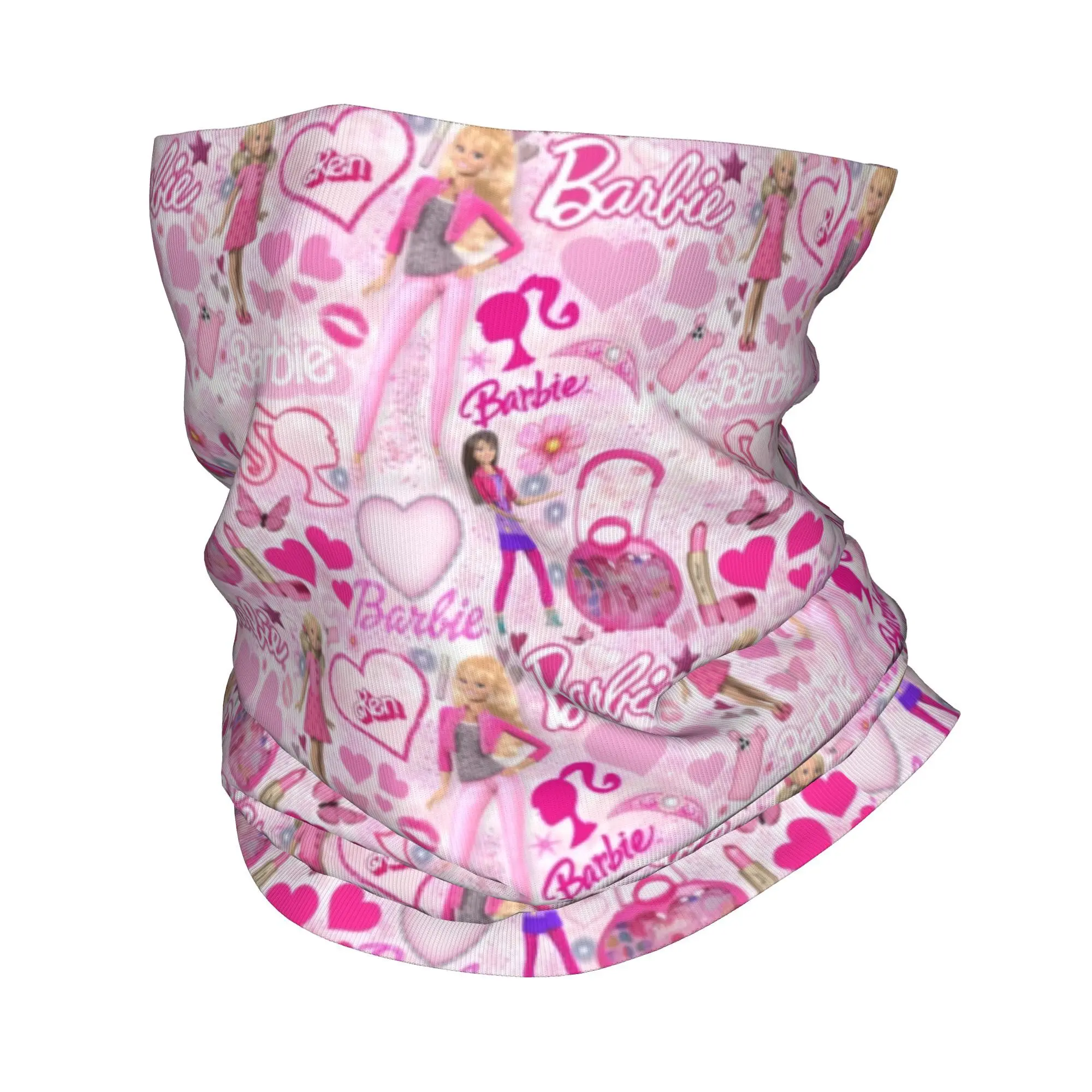 Custom Barbies Manga Doll Collage Bandana Neck Gaiter for Hiking Cycling Men Women Wrap Scarf  Balaclava Warmer