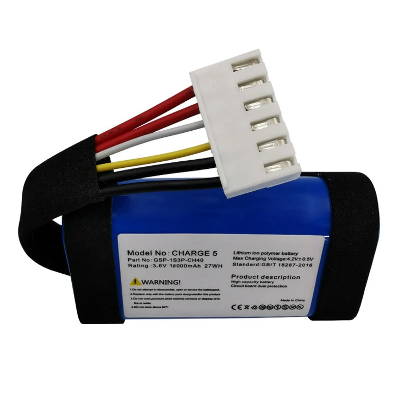 18000mAh GSP-1S3P-CH40 For JBL Charge 5 Charge5 Original Wireless Bluetooth Speaker Battery Replacement Batteries