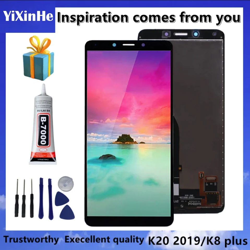 

Original Frame Lcd for Lg K20 2019 Lcd Display Touch Screen Digitizer for Lg K8 Plus Lm-x120 Lmx120emw Screen