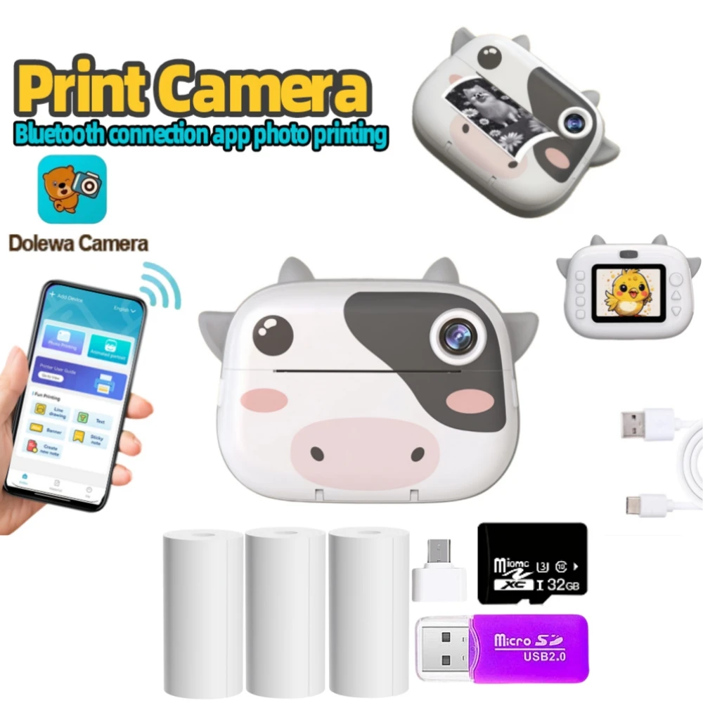16G Instant Print Camera for Kid 1080P HD Printer Photo Printing Machine Kid Camera for Boys Girls Gifts