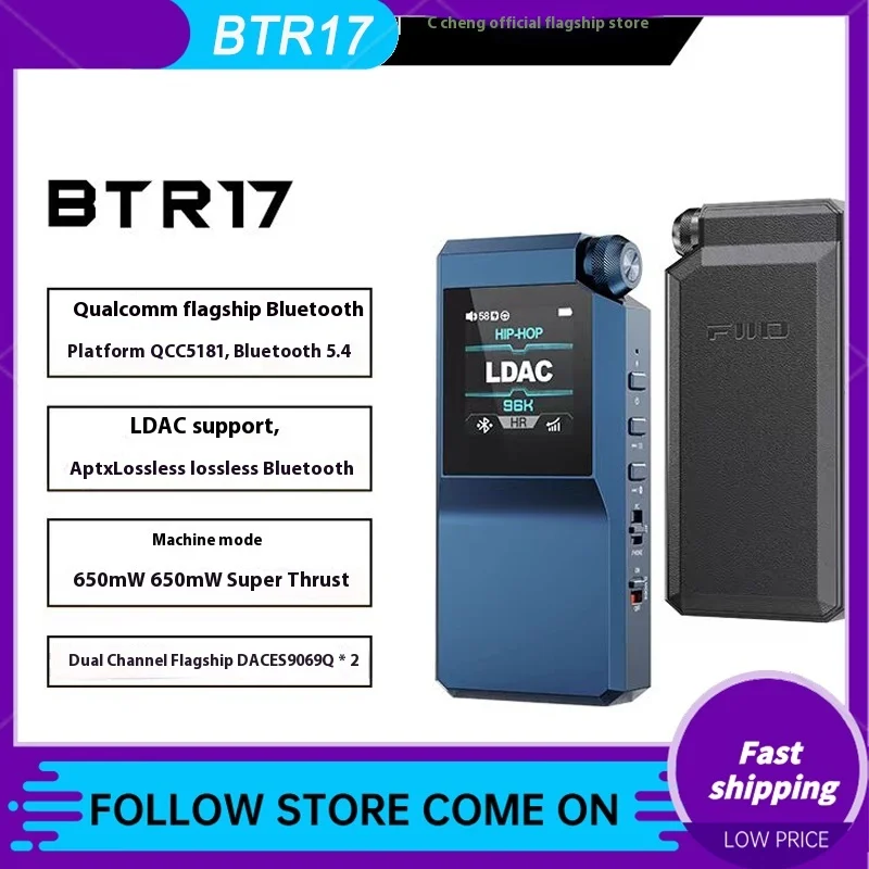 In Stock Fiio Btr17 Bluetooth Decoding Earphones Power Amplifier Hifi Portable Custom Aac/Sbc/Aptx/Aptxadaptive/Aptxlossless