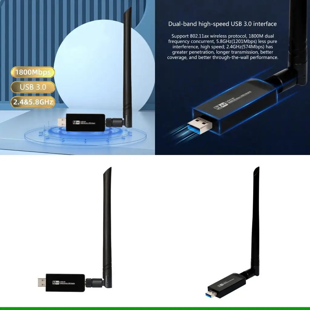 

U55C 5DB Wireless Networking Receiver High Speed Bluetooth-compatible Adapter Home