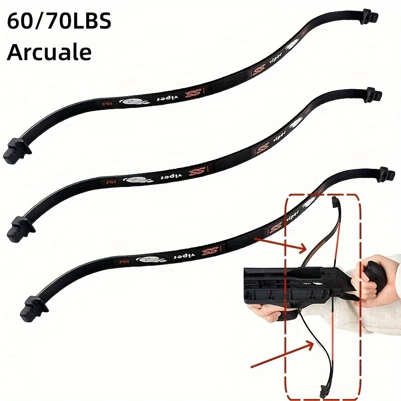 60/70LBS Hunting Cross Crossbow Pound Bow Piece Wood Core Carbon Steel Fishing Bow Outdoor Shooting Supplies Accessories Tool