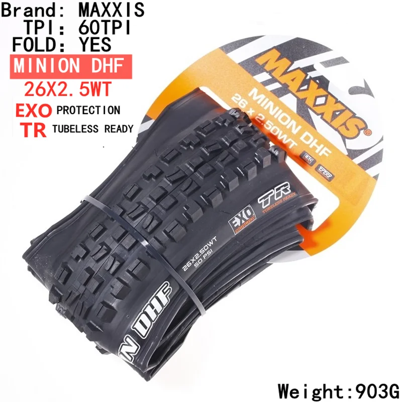 Maxxis Minion DHF (M301Ru) 26x2.3 27.5x2.3/2.5/2.8 29x2.3/2.5  Folding Downhill Tires For Mountain Bikes Are More Wear-resistant