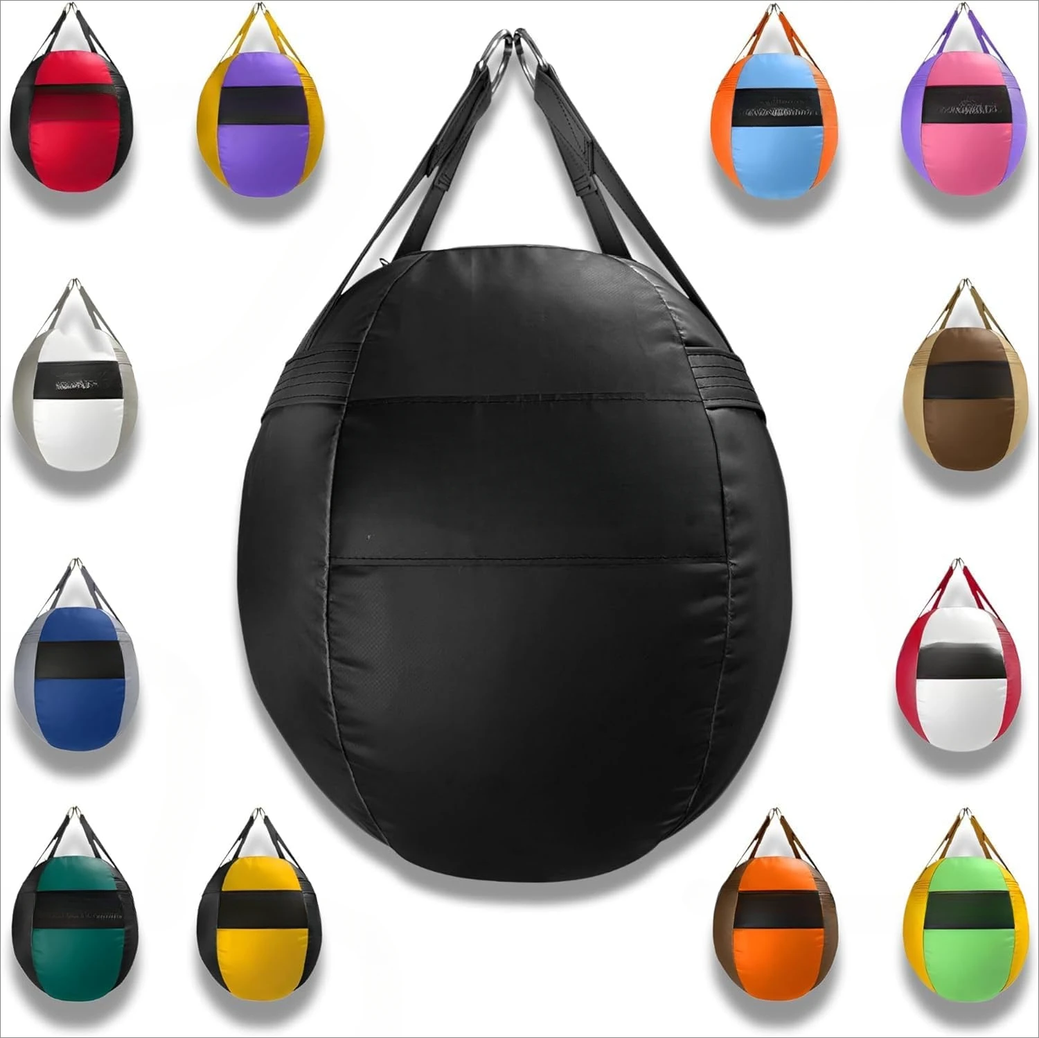 Wrecking Ball Heavy Bag 70 Lb - Boxing, MMA, Muay Thai Training - Custom Colors - Unfilled/Soft/Filled Wrecking Ball Heavy Bag