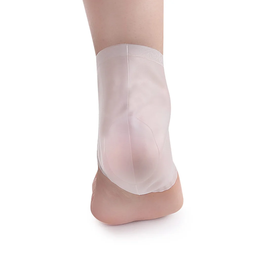

1Pair Silica Gel Heel Protective Sleeve for Pain Relief in Daily Life with Shoes Boots Sneakers White