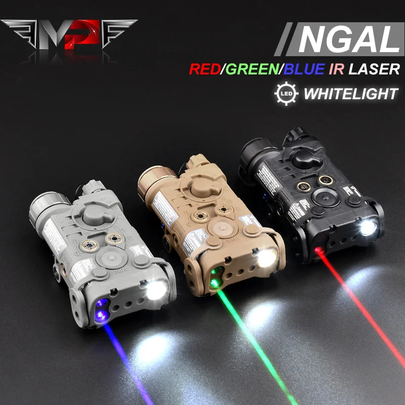 

WADSN Tactical NGAL Red Green IR Laser Nylon Flashlight LED Strobe Airsoft Scout Weapon Light 20mm Rail Laser Hunting Sight