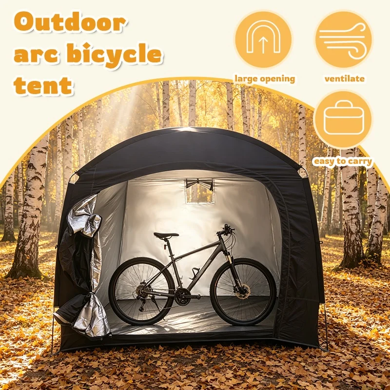 1 Pack Roomy Bicycle Storage Shed, Convenient Zipper Shelter for Home Users, Yard Garden Bike Storage Tent Cover House