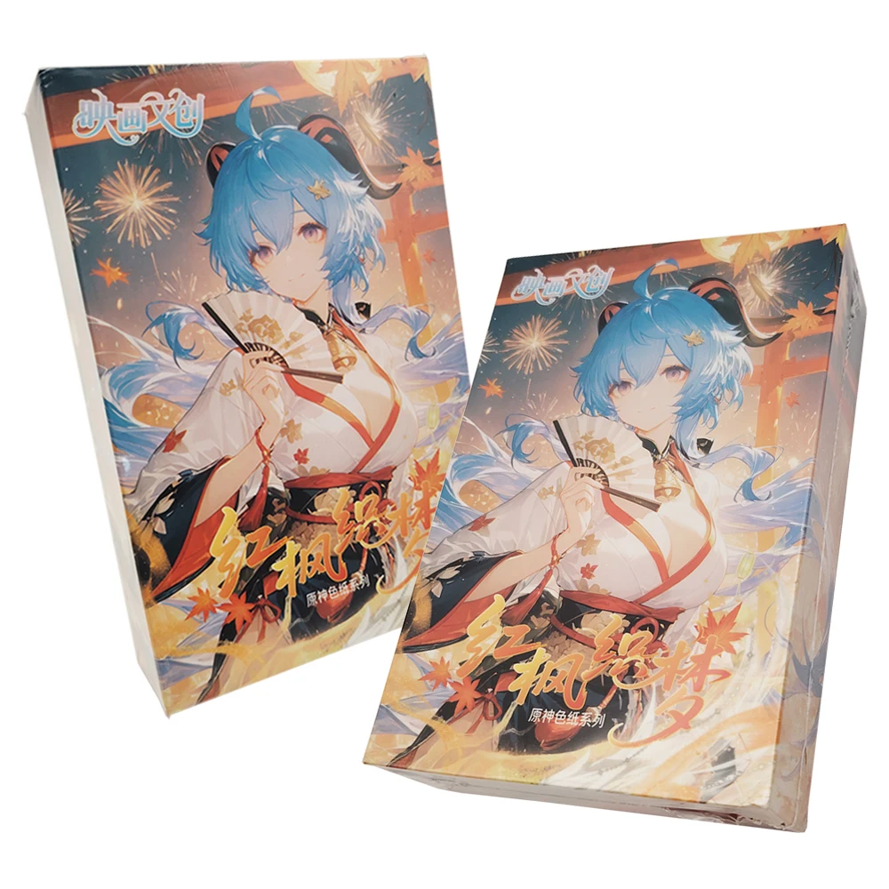 Genshin Impact Collection Color Paper Card Heartwarming Character Kamisato Ayaka Yae Miko Card Fans Cherish Exquisite Peripheral