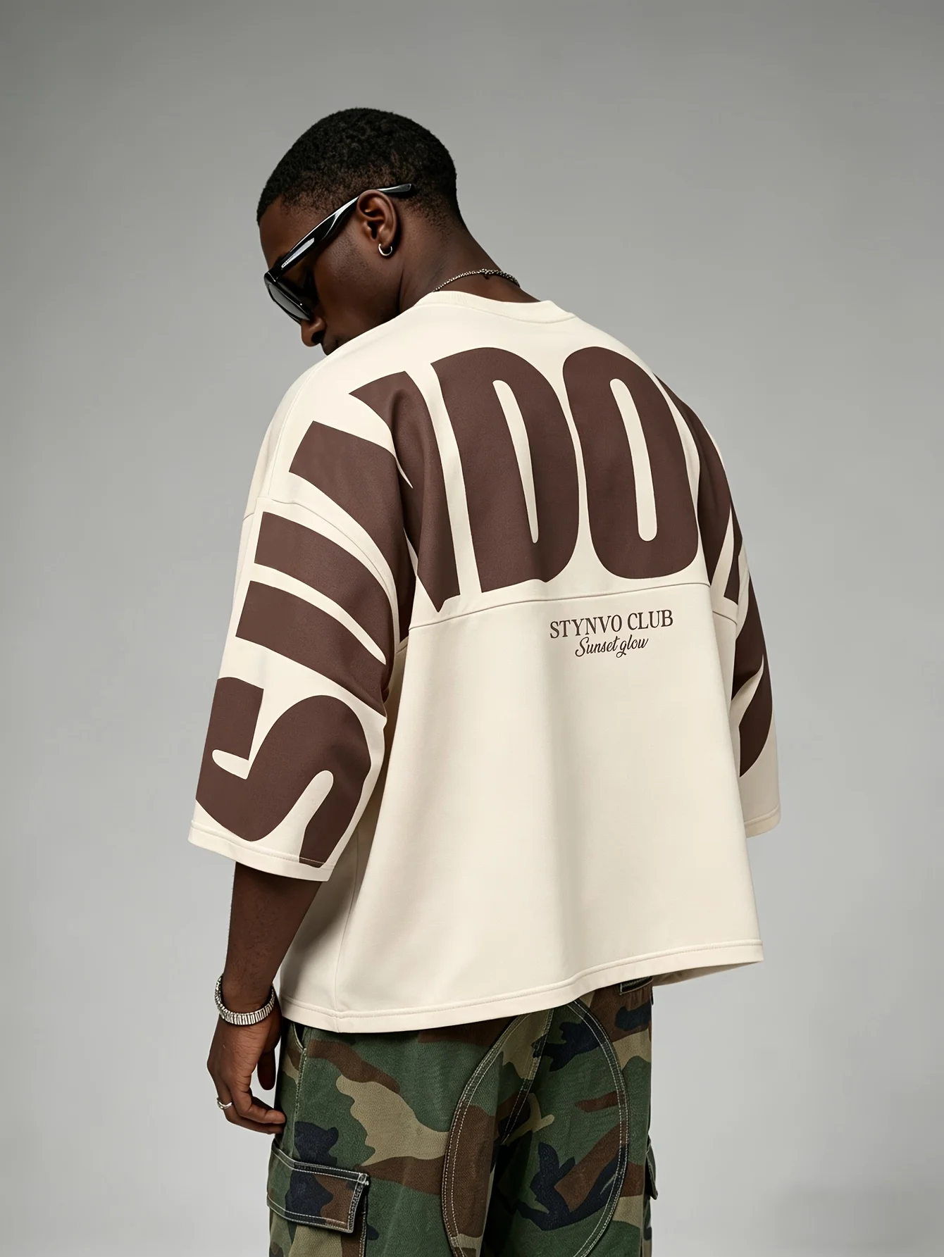Men's & Women's Cropped T‑Shirt Y2K Vintage Big Letter Print Streetwear Hip Hop Oversized Short Sleeve Crew Neck Top S‑2XL
