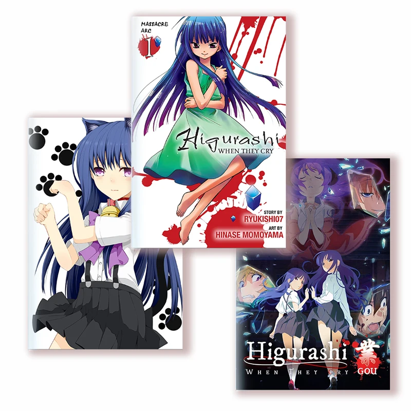 caderno de personagens higurashi anime cadernos a5 no naku koro ni manga kai rika gou morte desenhos animados manga diario a5 01