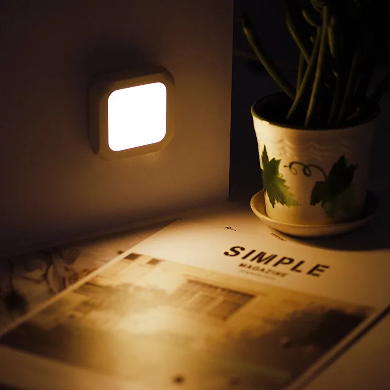 Motion Sensor Night Light LED Wireless Night Lamp US EU UK AU Plug Energy Efficient Dimmable Sensor Stairway Lamp for Bedroom