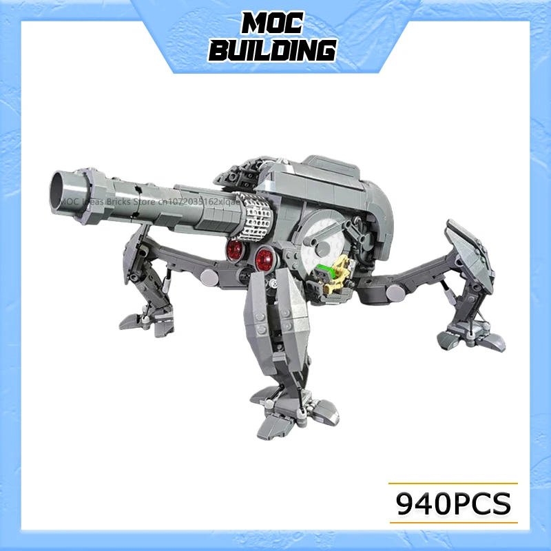 

Строительные блоки MOC, серия космических фильмов, пушка, боевой робот, модель DIY, сборка кирпичей, креативные игрушки, коллекция, дисплей, рождественские подарки